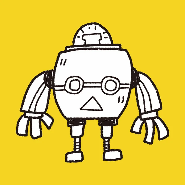 Robot doodle — Stock vektor