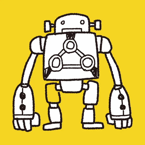Robot garabato — Vector de stock