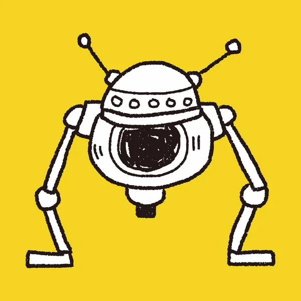 Doodle robot — Image vectorielle