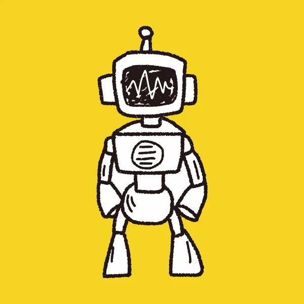 Doodle robot — Image vectorielle