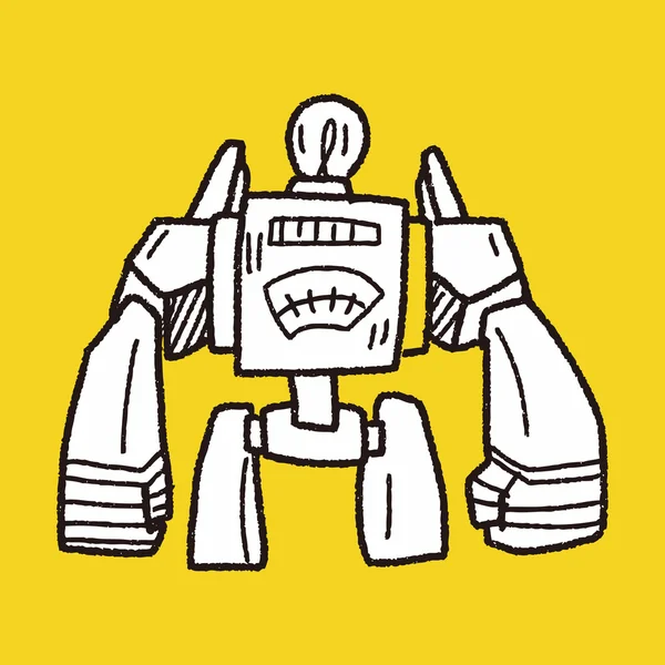 Robot doodle — Stock Vector