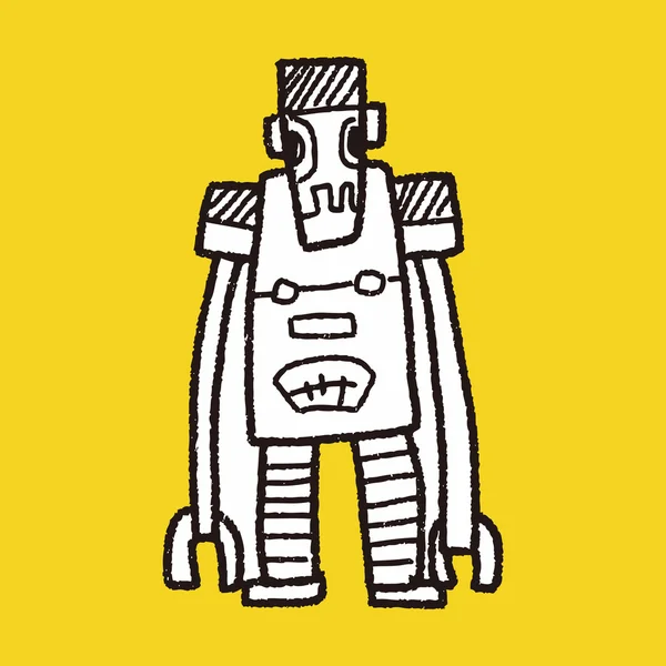 Robot doodle — Stok Vektör