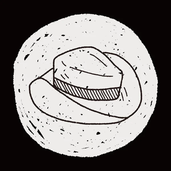 Sombrero de Doodle — Vector de stock
