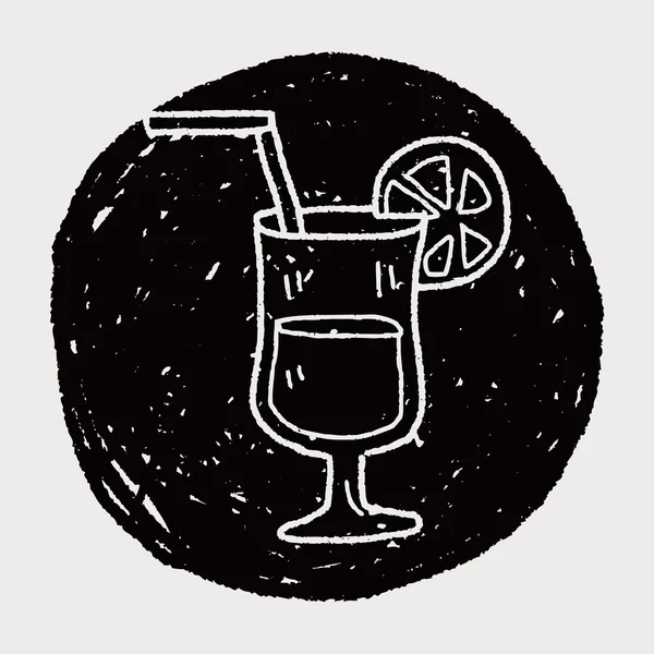 Cocktail doodle — Vector de stoc