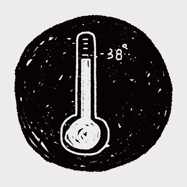 Termometre doodle — Stok Vektör