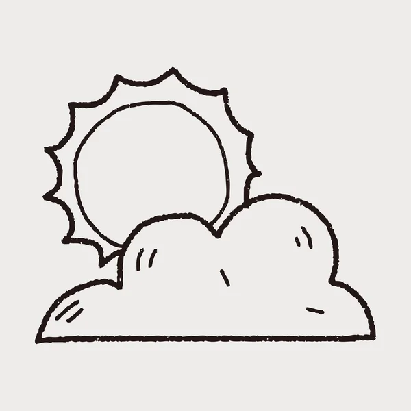 Doodle güneş — Stok Vektör