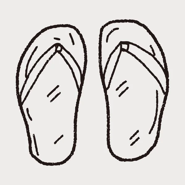 Flip flop doodle — Image vectorielle