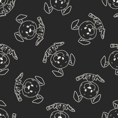 Çince Zodyak tavşan çizim Dikişsiz desen arka plan doodle