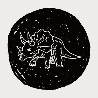 triceratops dinozor doodle