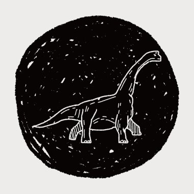 brontosaurus dinozor doodle