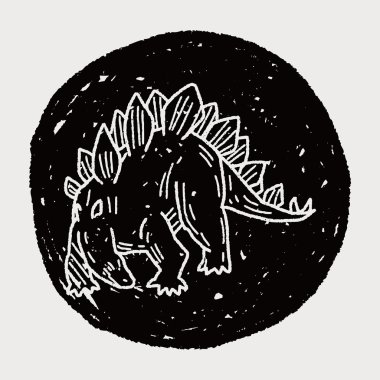 stegosaurus dinozor doodle