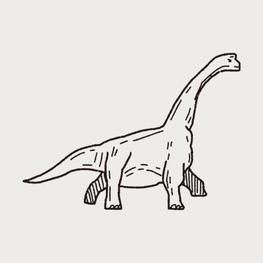 brontosaurus dinozor doodle