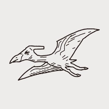 Pterodactyl dinozor doodle