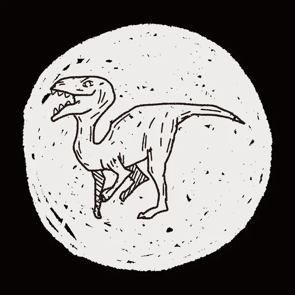 Dinosaurus doodle — Stockvector