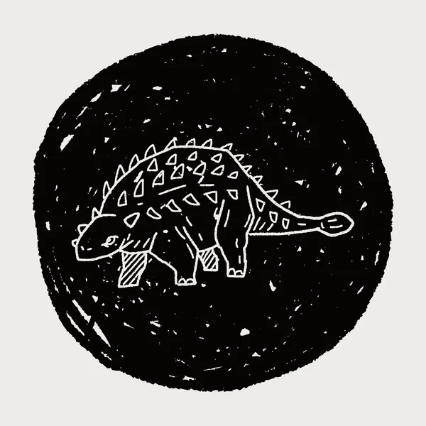 Doodle de dinossauro — Vetor de Stock
