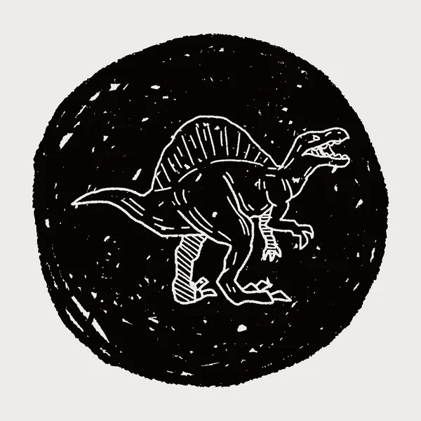 Spinosaurus dinosaure doodle — Image vectorielle