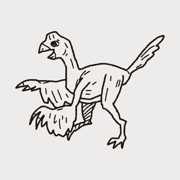 Dinozor doodle — Stok Vektör