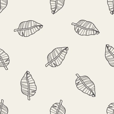 bitki doodle Dikişsiz desen arka plan