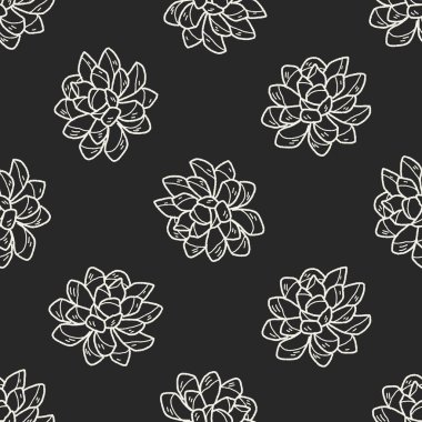 bitki doodle Dikişsiz desen arka plan