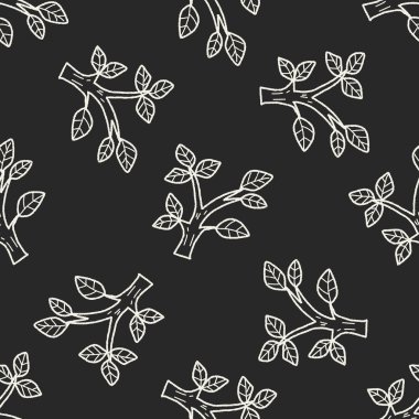 bitki doodle Dikişsiz desen arka plan