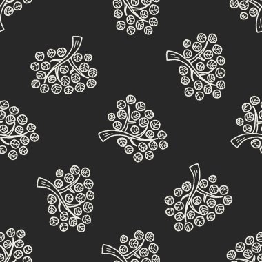 bitki doodle Dikişsiz desen arka plan