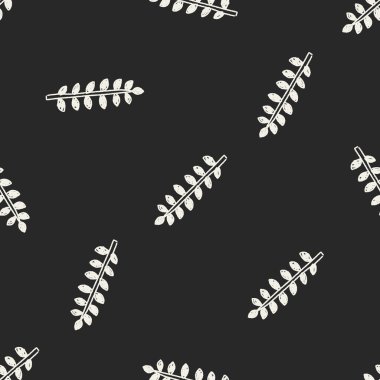 bitki doodle Dikişsiz desen arka plan