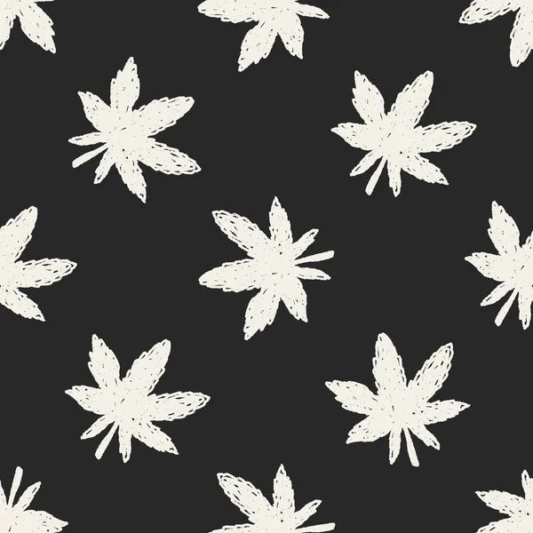 Plante doodle fond de motif sans couture — Image vectorielle