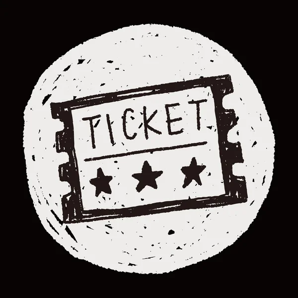 Ticket doodle — Stockvector