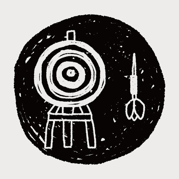 dart and target doodle