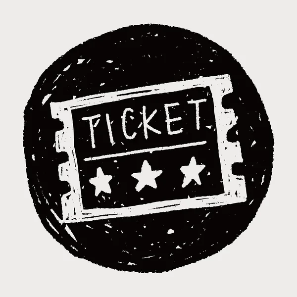 Ticket doodle — Stockvector