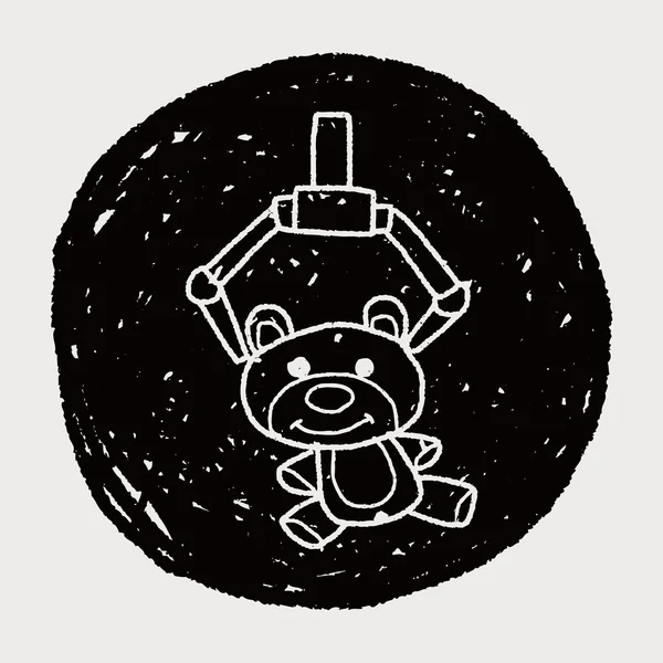 Ottenere orso bambola doodle — Vettoriale Stock