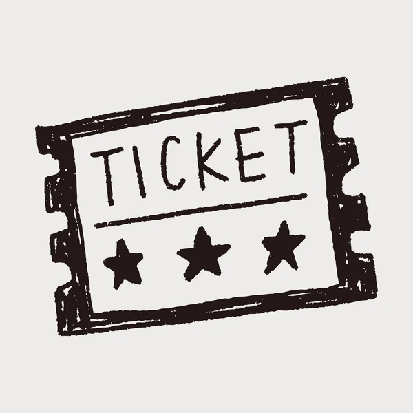 Ticket doodle — Stockvector