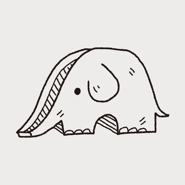 Doodle слайд слон — стоковий вектор