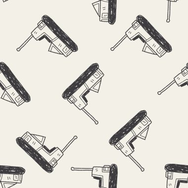 çarpışan araba doodle Dikişsiz desen arka plan