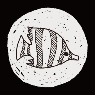 tropikal balık doodle