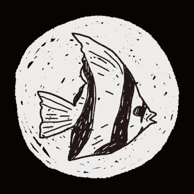 tropikal balık doodle