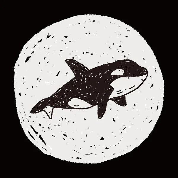Scarabocchio balena assassina — Vettoriale Stock
