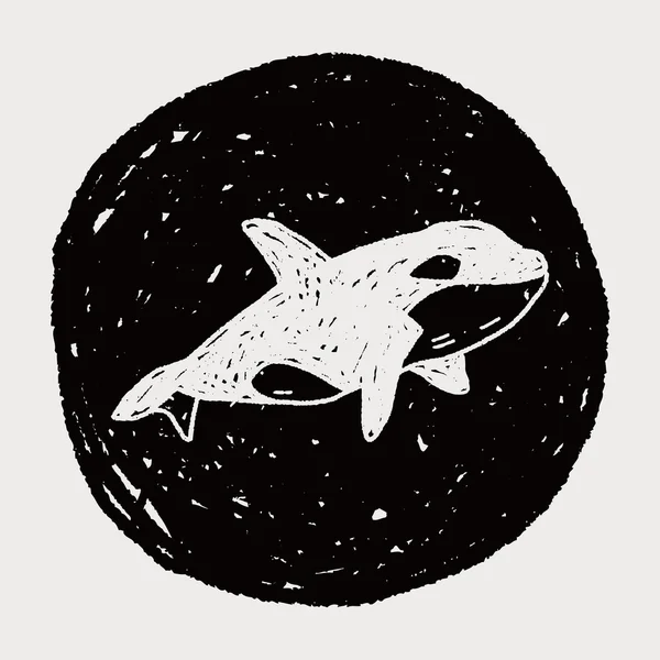 Каракули китов-убийц — стоковый вектор