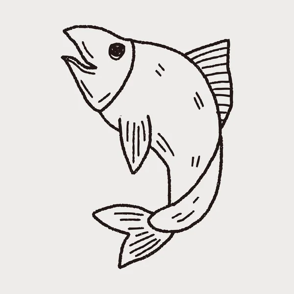 Poisson doodle — Image vectorielle