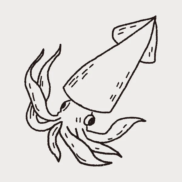 Squid doodle — Stockvector