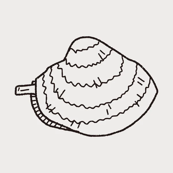 Clam doodle — Stockvector