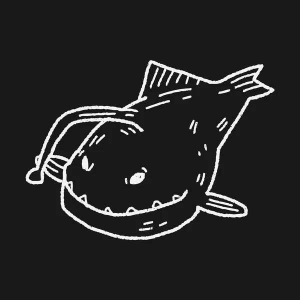 Laternenfischkritzeln — Stockvektor