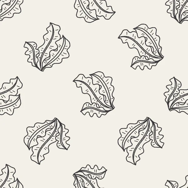 Kelp doodle fond de motif sans couture — Image vectorielle