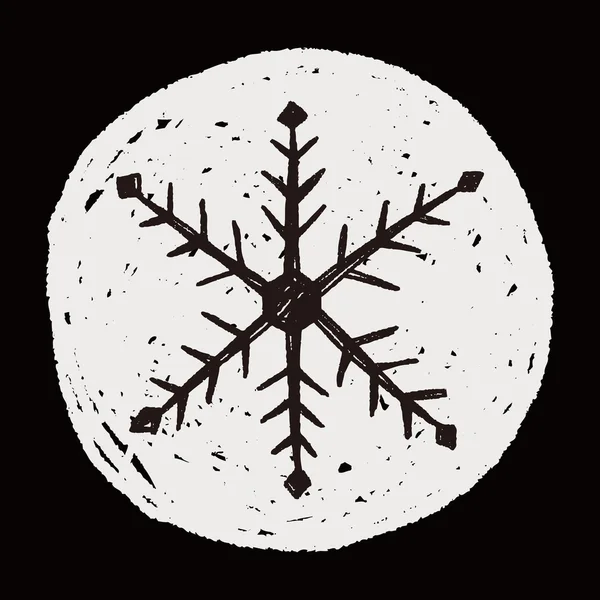 Doodle νιφάδα χιονιού — Διανυσματικό Αρχείο