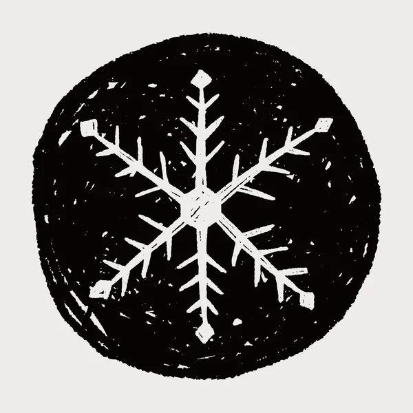 Snowflake doodle — Stock Vector