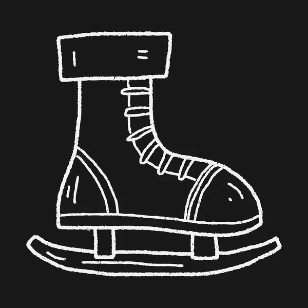 Patins Doodle — Vetor de Stock