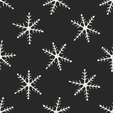 kar tanesi doodle Dikişsiz desen arka plan