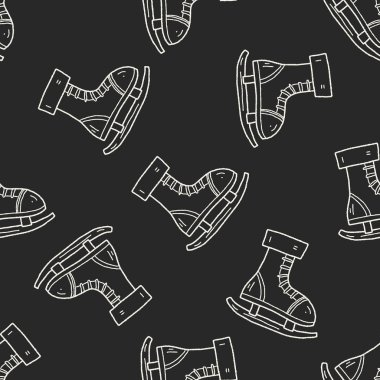 Doodle paten Dikişsiz desen arka plan