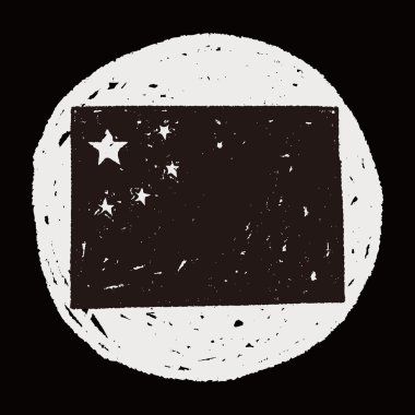 Çin bayrağı doodle