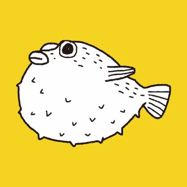 kirpi balığı doodle